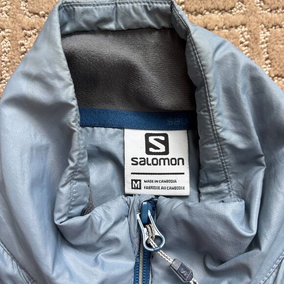 Salomon Actiloft Primaloft Insulated Jacket Men's Medium Grey Blue Winter Light - Picture 4 of 8